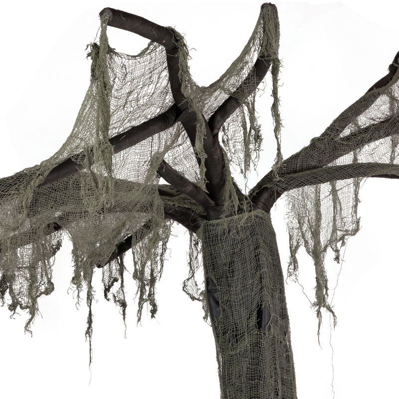 Northlight 7.5' Standing Ghost Tree Halloween Decoration - Black/Gray, 2 of 5
