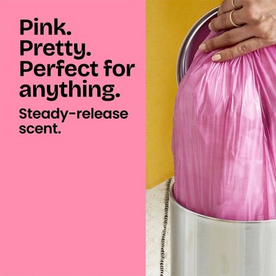 Glad DrawString Trash Bags - Cherry Blossom - 8gal - 26ct: Tear-Resistant, Odor Control