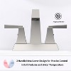 PAGED 2-Handle Bathroom Faucet 4 Inch Centerset Sink Faucet 3 Hole Lavatory Faucet with Pop Up Drain & Supply Lines - 4 of 4