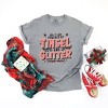 Simply Sage Market Women's Powered By Tinsel And Glitter Short Sleeve Garment Dyed Tee - 3 of 4