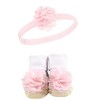 Hudson Baby Girl Headband and Socks Giftset, Gold Unicorn, One Size - 3 of 4