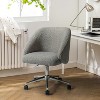 Joah Mid Century Modern Boucle Ergonomic Swivel and Height-adjustable Task Office Chair | ARTFUL LIVING DESIGN - 2 of 4