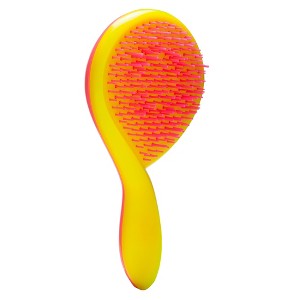 Michel Mercier The Girlie Detangle Brush - Painless Detangling Brush - Easy Grip Hair Brush Design - Thick and Curly Hair - Pink-Yellow - 1 pc - 1 of 4