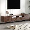 MOEPISY Mid Century TV Stand with 2 Drawers, Media Console Table for TVs up to 85 inch, Entertainment Center with Storage Dark Brown - 4 of 4
