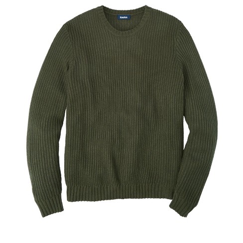 Men's green crew online neck sweater