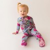 Infant Lacey Footie Ruffled Zippered One Piece - Posh Peanut - 4 of 4