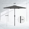 Gulches 9ft Patio Umbrella Outdoor Table Market Yard Umbrella,Gray - 3 of 4