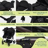 TackView Side by Side Double Stroller Newborn and Toddler,Twin Stroller with Reversible Seat, Adjustable Backrest & Canopy,Black - 4 of 4