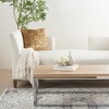 Mina Victory 20"x20" Oversize Sofia Foil Print Square Throw Pillow Gold/Beige - 3 of 4