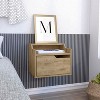 NicBex 13.3 inch Wide Floating Nightstand with 1 Drawer,Modern Side Table with Open Shelf,Bedside Table for Bedroom,Living Room - 2 of 4