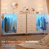 Dressers with Clothes Besiost Rack, Charging Station and Led Light, 4 Drawers Dresser for Bedroom - 3 of 4