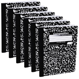 Manaloom College Ruled Composition Notebooks – 9.75” x 7.5” – Durable Marble Cover, Sewn Binding, 200 Pages - 1 of 4