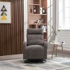 Rocking And Swivel Recliner,Upholstered Recliner Sofa Chair With Metal Legs And One Left Bag, Tall Back Lounge Chair Nursery Chair-Cuddlewood - 2 of 4