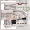 SinCiDo Farmhouse Fireplace TV Stand,w/ 42"Mantelpieces&23"Free Standing Electric Fireplace Heaters,w/ Remote Control&Adjustable 3D Flame - 3 of 4