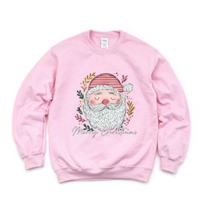 Merry Christmas Santa Stripes - Women's Graphic Sweatshirt - 1 of 4