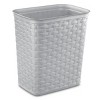 (4 Pack)3.4 Gallon Weave Wastebasket, D¨¦cor Trash Can and Space Efficient Shape, Light Gray - 3 of 3