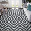 Washable Modern Geometric Living Room Area Rugs, Soft Non Slip Bedroom Carpet, Low Pile Foldable Thin Mat - 4 of 4