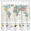 LunaLulinlk World Map Polyester Shower Curtains - 3 of 4