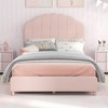 Honeyjoy Kids Twin Platform Bed Frame Upholstered Twin Size Bed with Wooden Slats Support - 4 of 4