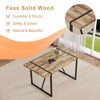 CAVINAS Modern Rustic Industrial Rectangular Dining Table for 4-6, Kitchen Table with 1.5" Thick Tabletop & Metal Legs, Desk for Kitchen Dining Room - 4 of 4