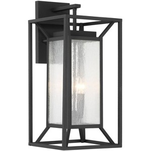 Minka Lavery Modern Outdoor Wall Light Fixture Sand Coal 25 1/2" Clear Seeded Glass for Post Exterior Barn Deck House Porch Patio - 1 of 4