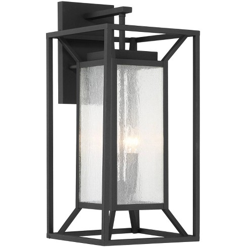 Minka Lavery Modern Outdoor Wall Light Fixture Sand Coal 25 1/2" Clear Seeded Glass for Post Exterior Barn Deck House Porch Patio - image 1 of 4