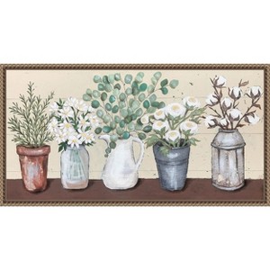 Amanti Art Country Cuttings III by Jade Reynolds Canvas Wall Art Print Framed 27 x 14 - 1 of 4