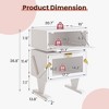 Heynemo Nightstand with LED Light Strips, 360 Degree Rotating Drawer, Glass Door Storage, Wood Night Stand Cabinet for Living Room, Bedroom - 4 of 4