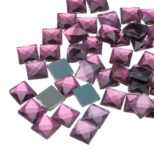 Unique Bargains Square Acrylic Flat Back Heart DIY Crafting Decor Jewelry Rhinestone 50 Pcs - 1 of 4
