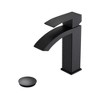 Black Single-Handle Waterfall Faucet for Bathroom Vanity Sink, Extra-Wide Rectangular Spout - image 2 of 4