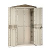 Toomax 76 Cu. Ft. Heavy Duty Weather Resistant Lockable Outdoor Garden Plastic Vertical Storage Shed Cabinet for Tools and Patio Accessories - 2 of 4