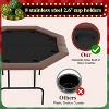 48"Octagon Poker Table for 8 Players with Foldable Legs&Cup Holders,Waterproof Felt Surface,Leather Armrest, for Texas Holdem,Blackjack,Home Games - 4 of 4
