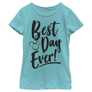 Girl's Disney Mickey Mouse Best Day Ever T-Shirt - 1 of 4