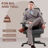 Resenkos Home Office Chair Computer Chair,396Lbs. Big And Tall Office Chair, Executive Office Chair With Footrest,Black - 3 of 4