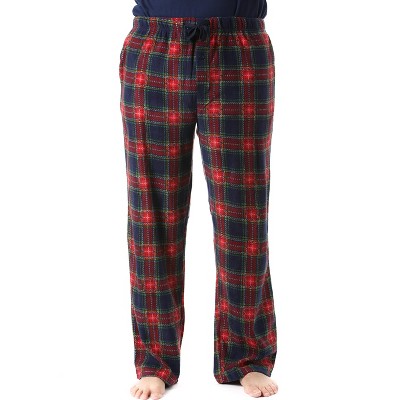 #followme Men's Microfleece Pajamas - Plaid Pajama Pants for Men - Lounge & Sleep PJ Bottoms
