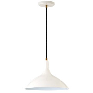 Hudson and Canal 14" Wide Pendant with Metal Shade - 1 of 4