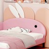 Twin Size Upholstered Daybed with Rabbit Ear Headboard - 4 of 4