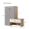 Lyngins Extendable Rotating Storage Cabinet, 2-Tone Buffet Sideboard Cabinet with Drawer & Flip Doors, Kitchen Cabinet, or Corner Cabinet - 3 of 4