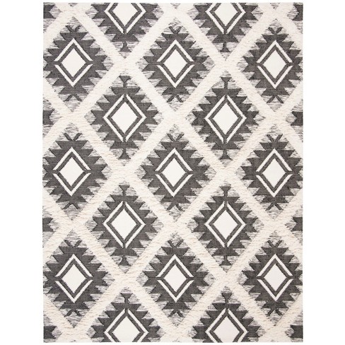 Kenya Kny453 Hand Woven Rectangle Global Area Rug - Black/ivory - 8'9 ...