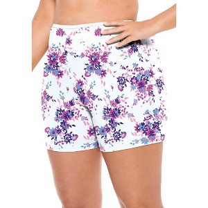 Comfort Choice Women's Plus Size Cotton Boxer 5-Pack - 1 of 4
