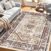 Vintage Retro Washable Area Rug - Non-Slip Low Pile Indoor Carpet for Living Room, Bedroom, Dining Room & Home Office - 2 of 4