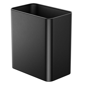 Aoibox Small Bathroom Trash Can, Slim Metal Wastebasket Matte Black Stainless Steel Garbage Bin for Bedroom, Office, Kitchen, Toilet, RV, Desk - 1 of 4