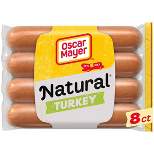 Oscar Mayer Natural Uncured Turkey Franks Hot Dogs - 16oz/8ct