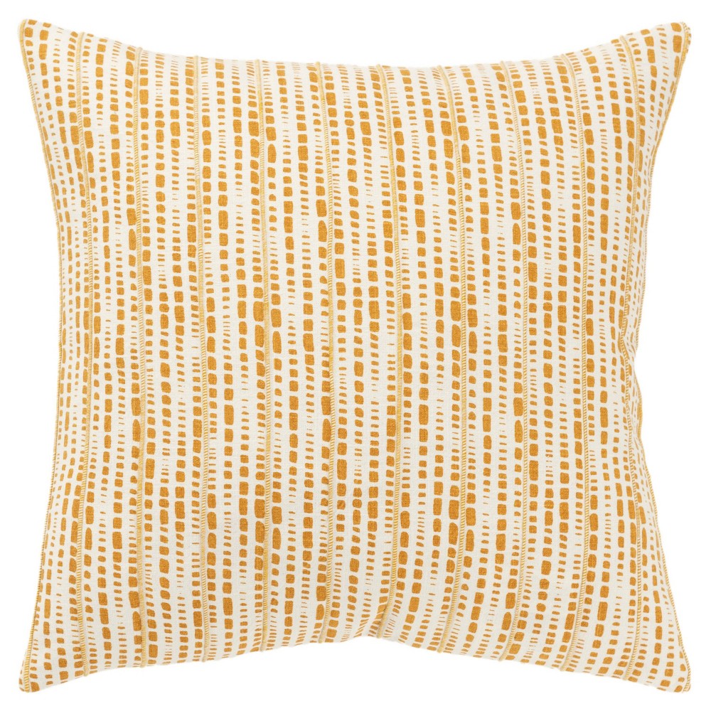 Photos - Pillowcase 20"x20" Oversize Animal Skin Square Throw Pillow Cover Yellow - Rizzy Home