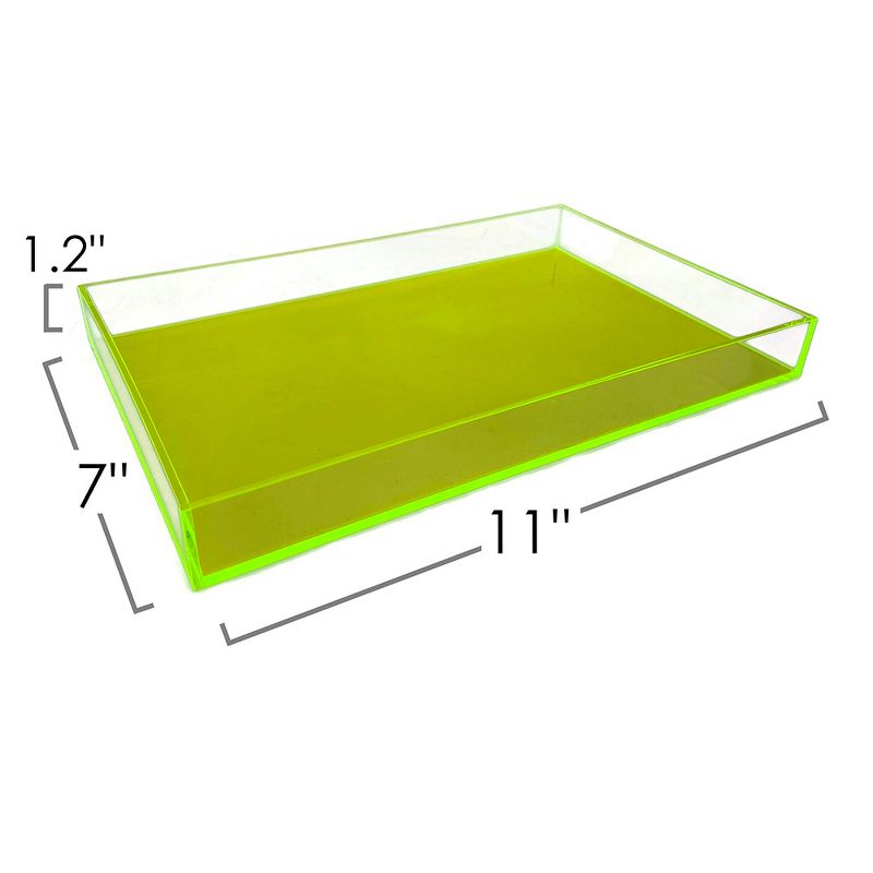 OnDisplay Electric Neon Luxe Clear Acrylic Stackable Cosmetic/Jewelry Tray, 4 of 8