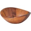 Nambe Braid Acacia Wood Salad Bowls, Set of 4, Individual Vegetable Prep Bowls, Serve Condiments, Dip, Sauce, Nuts, Olive, Salsa, - 3 of 4