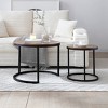 Hooseng Living Room Coffee Table Set of 2, Round Coffee Table with 1 End Side Tables, 2 Piece Living Room Table Set with Large Storage for Apartment - 2 of 4