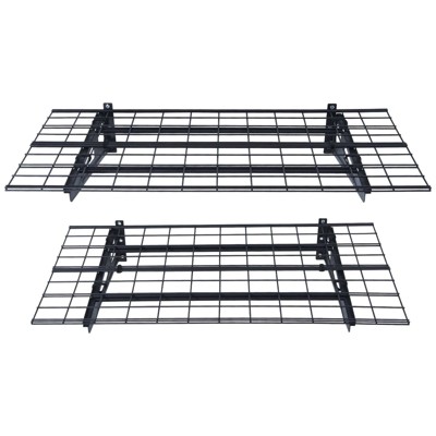 Munora 48" x 24" Heavy Duty Wall Mounted Garage Shelving (2-Pack) - 500 lbs Total Capacity Storage Rack