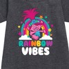 - Trolls - Rainbow Vibes Poppy Graphic Short Sleeve Fleece Dress - 2 of 3