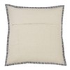 20"x20" Oversize Down Filled Striped Flange Square Throw Pillow Ivory - Saro Lifestyle: Modern Cotton Duck Feather Filled, Zippered - 2 of 3